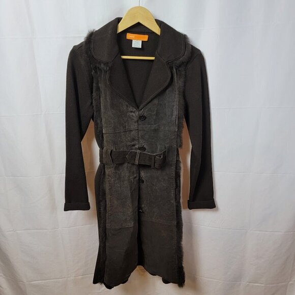 Cynthia Steffe Suede Coat Size M - Suede and Fur Trim - Luxury @ Poshmark Price - Picture 8 of 16